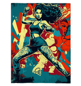 Train Hard Fight Harder Sherpa Blanket - Beyond T-shirts